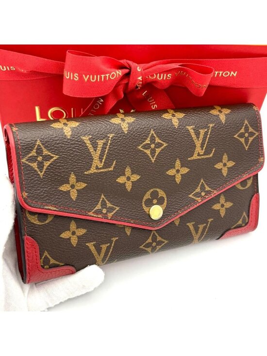 Louis Vuitton Handbags - ★SOLD★ Louis Vuitton Portefeuille Sarah Retiro Monogram Red Wallet
